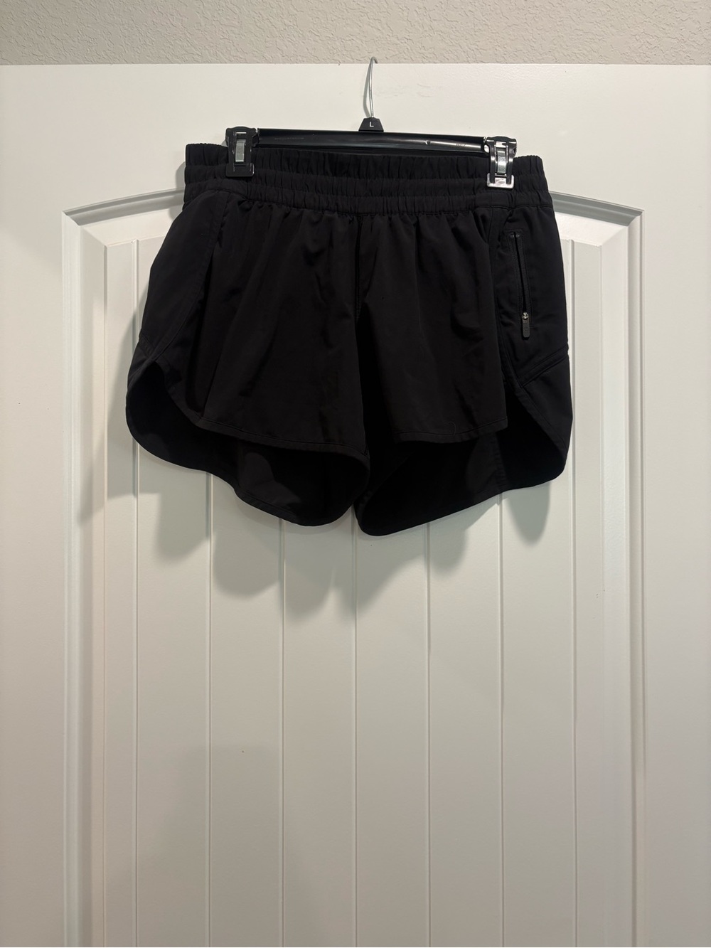 lululemon athletica Black Women's Running Shorts with Zip Pocket